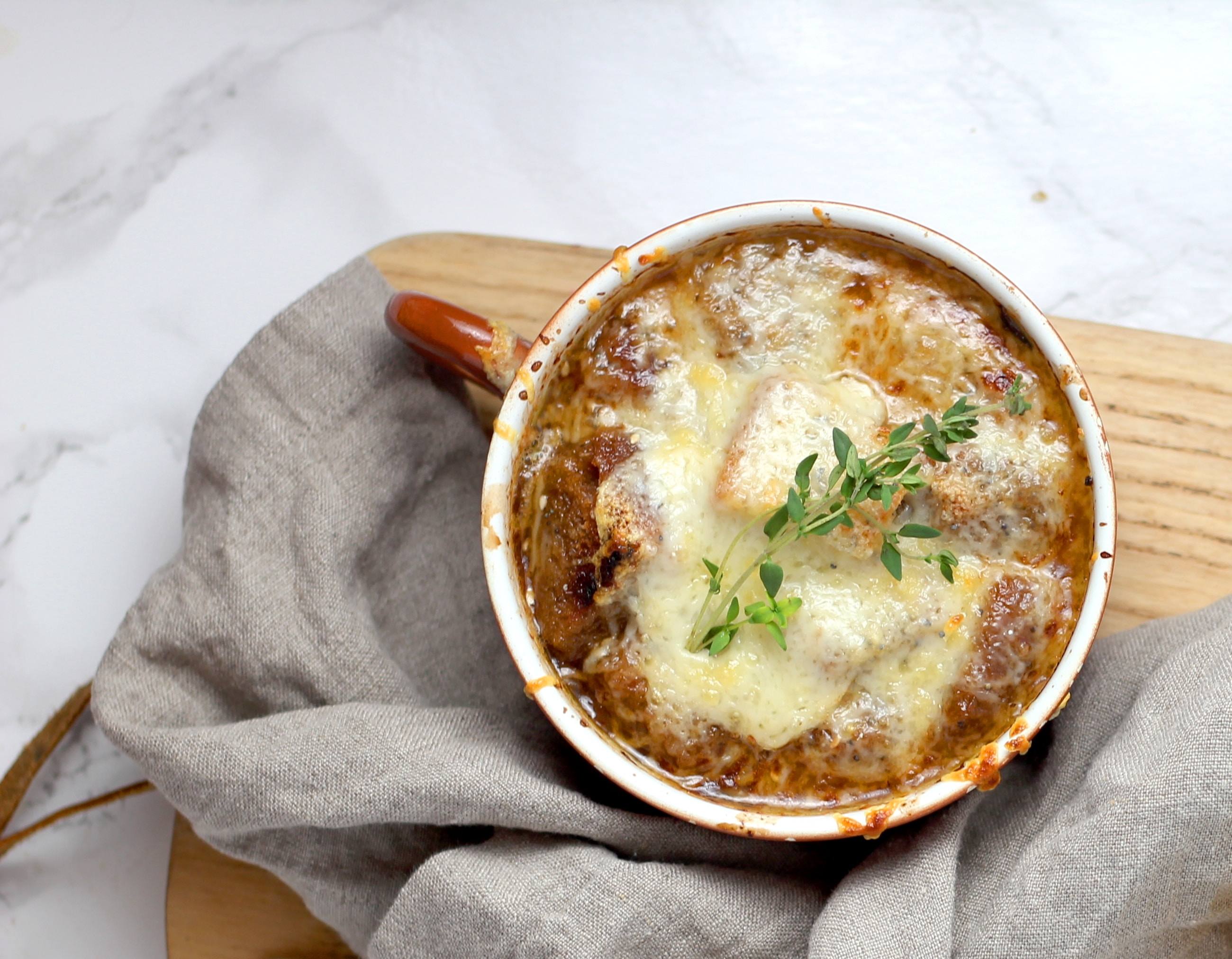 recipe image Sváteční francouzská cibulačka