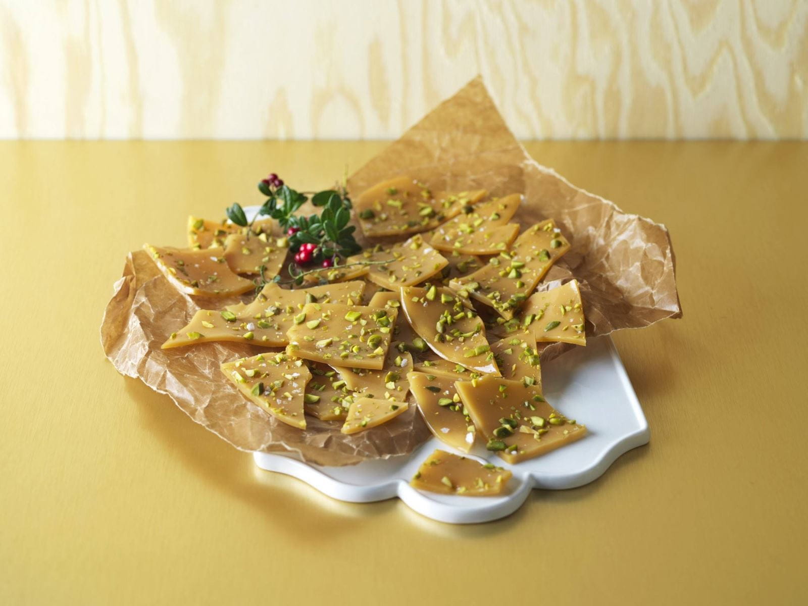 recipe image Karamelsnitter med toscanødder