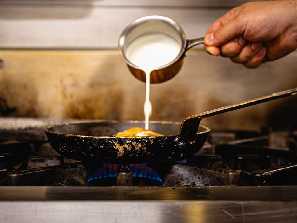  sauce, hælde, restaurantkøkken, køkken, professionel, fløde, rama