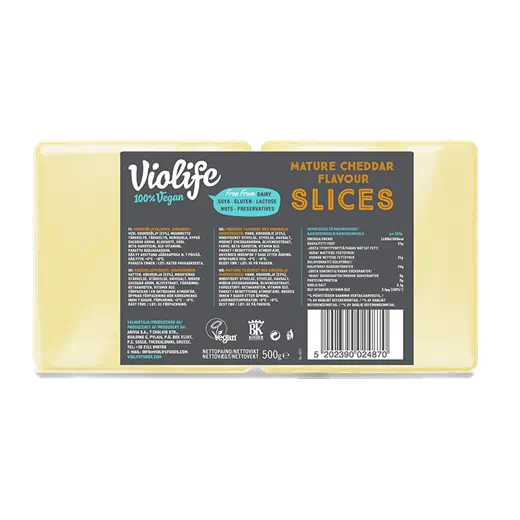 Violife Mature Cheddar Slices 8x500g