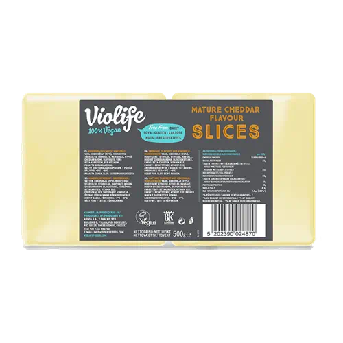 Violife Mature Cheddar Slices 8x500g