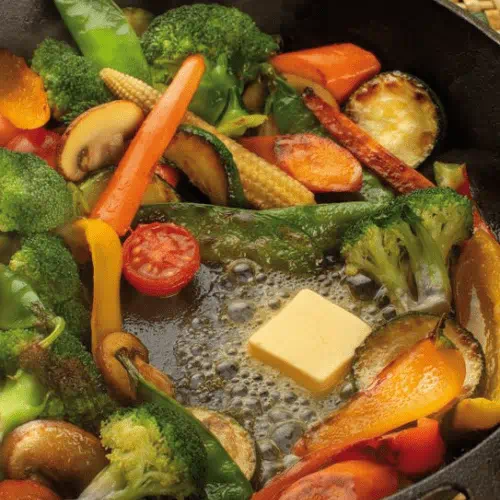 Gemusesalat mit veganer Butter