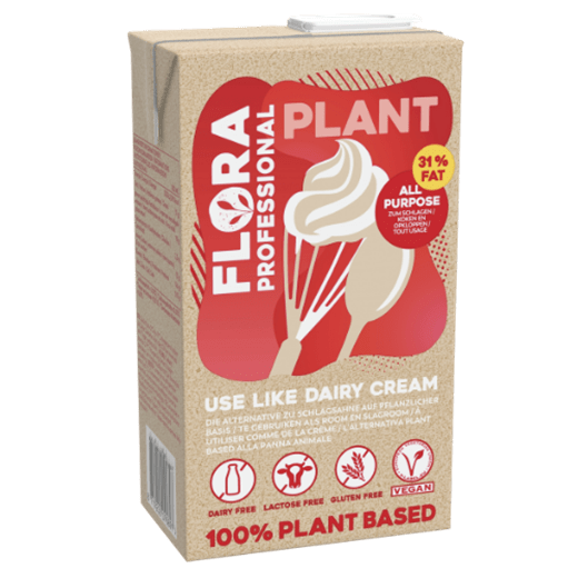 Flora Professional Plant zum Schlagen pflanzliche Sahnealternative 8 x 1l