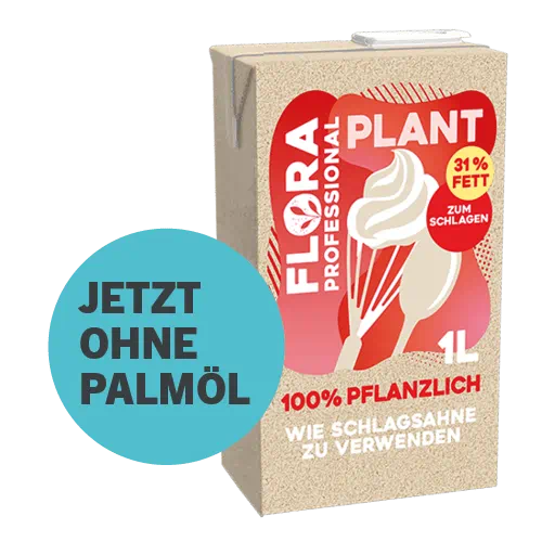 Flora Professional Plant zum Schlagen pflanzliche Sahnealternative 8 x 1l