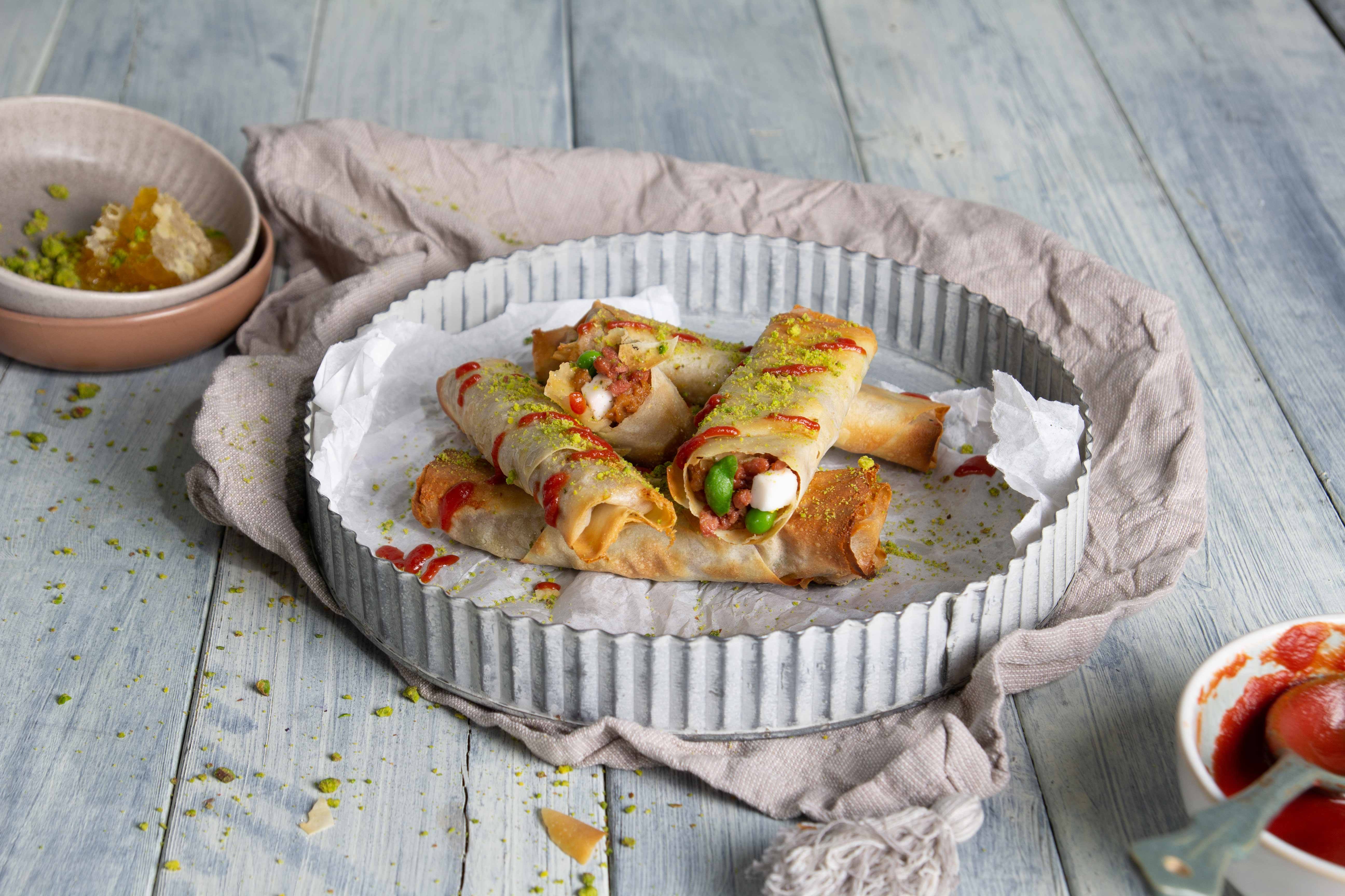 recipe image Gefüllte Yufka Röllchen