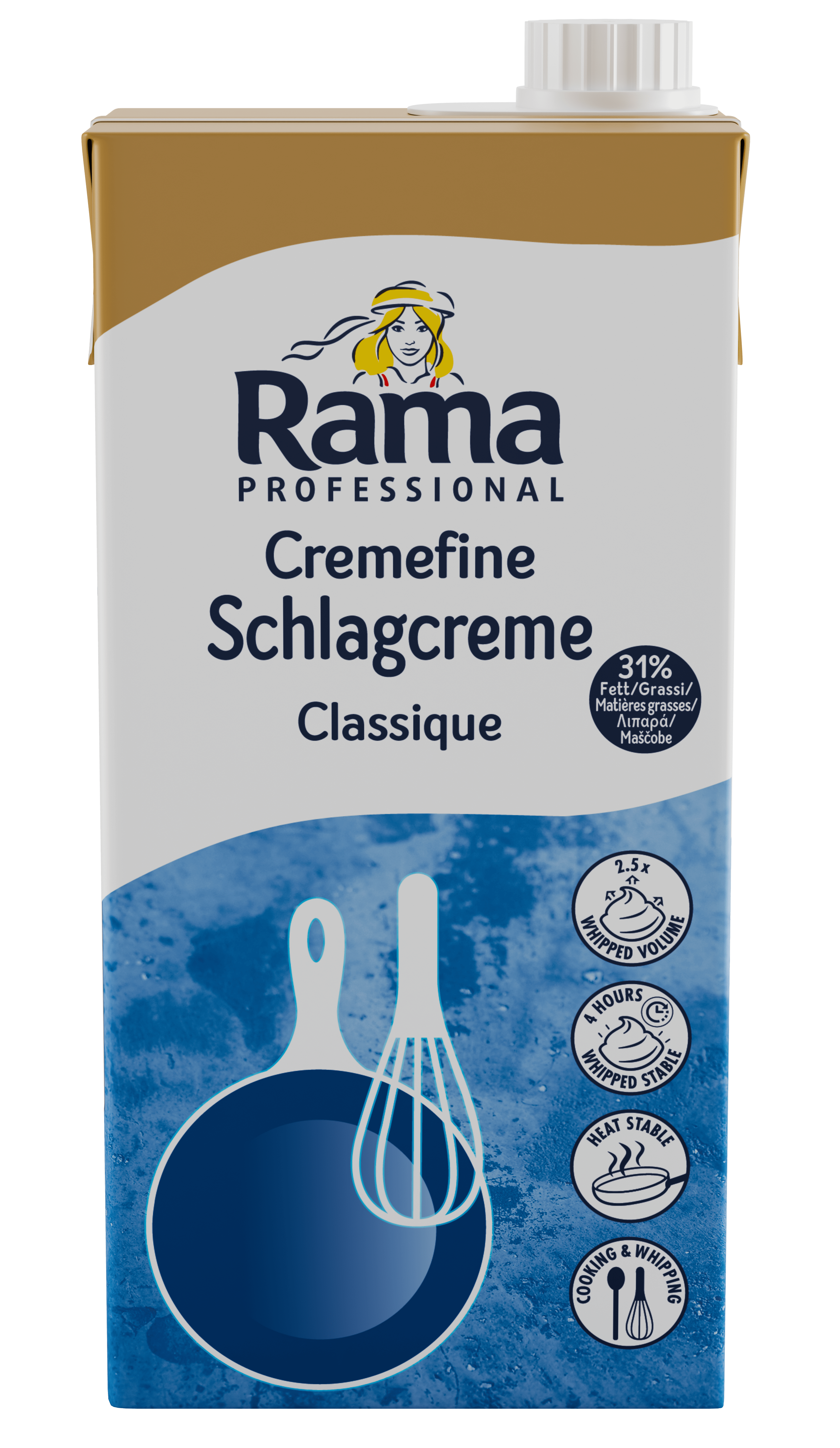 Rama in einer neuen SIG Verpackung für einfaches Ausgießen und weniger Verschwendung
