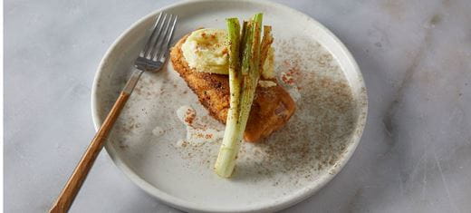 recipe image Χοιρινό σνίτσελ Gordon Blue με πουρέ πατάτας
