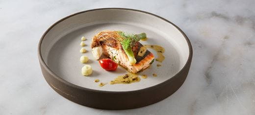 recipe image Σολομός με κρέμα βότανα και σκόρδο