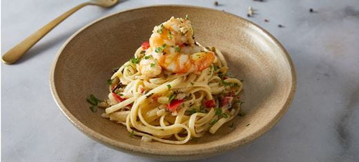 recipe image Linguine με γαρίδες σε κρέμα με φινόκιο και λεμόνι