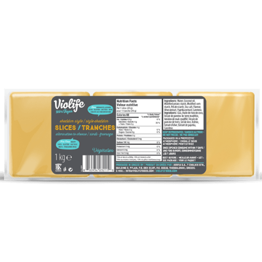 Violife Cheddar Style Slices 1kg