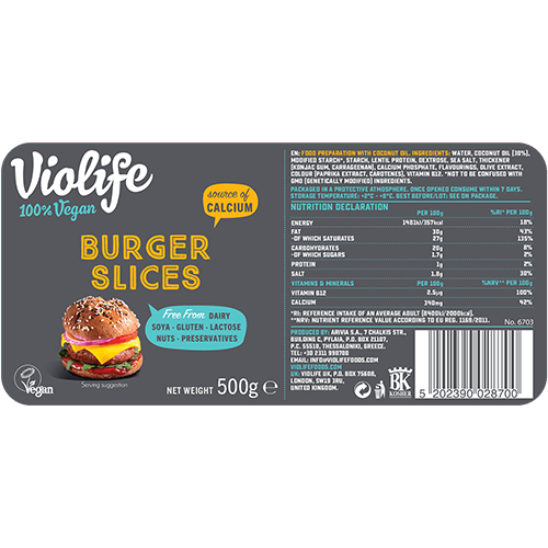 Vegan cheese alternative for burgers