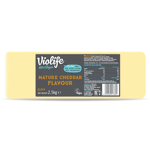 Violife Mature Cheddar Flavour Block 5 x 2.5kg
