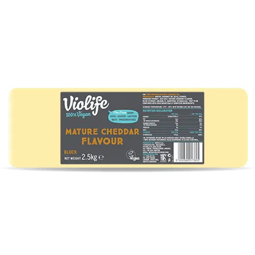 Violife Mature Cheddar Flavour Block 5 x 2.5kg