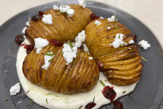 recipe image Hasselback Potatoes with Whipped Feta