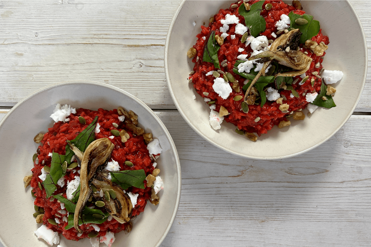 recipe image Beetroot Risotto with Violife Greek White