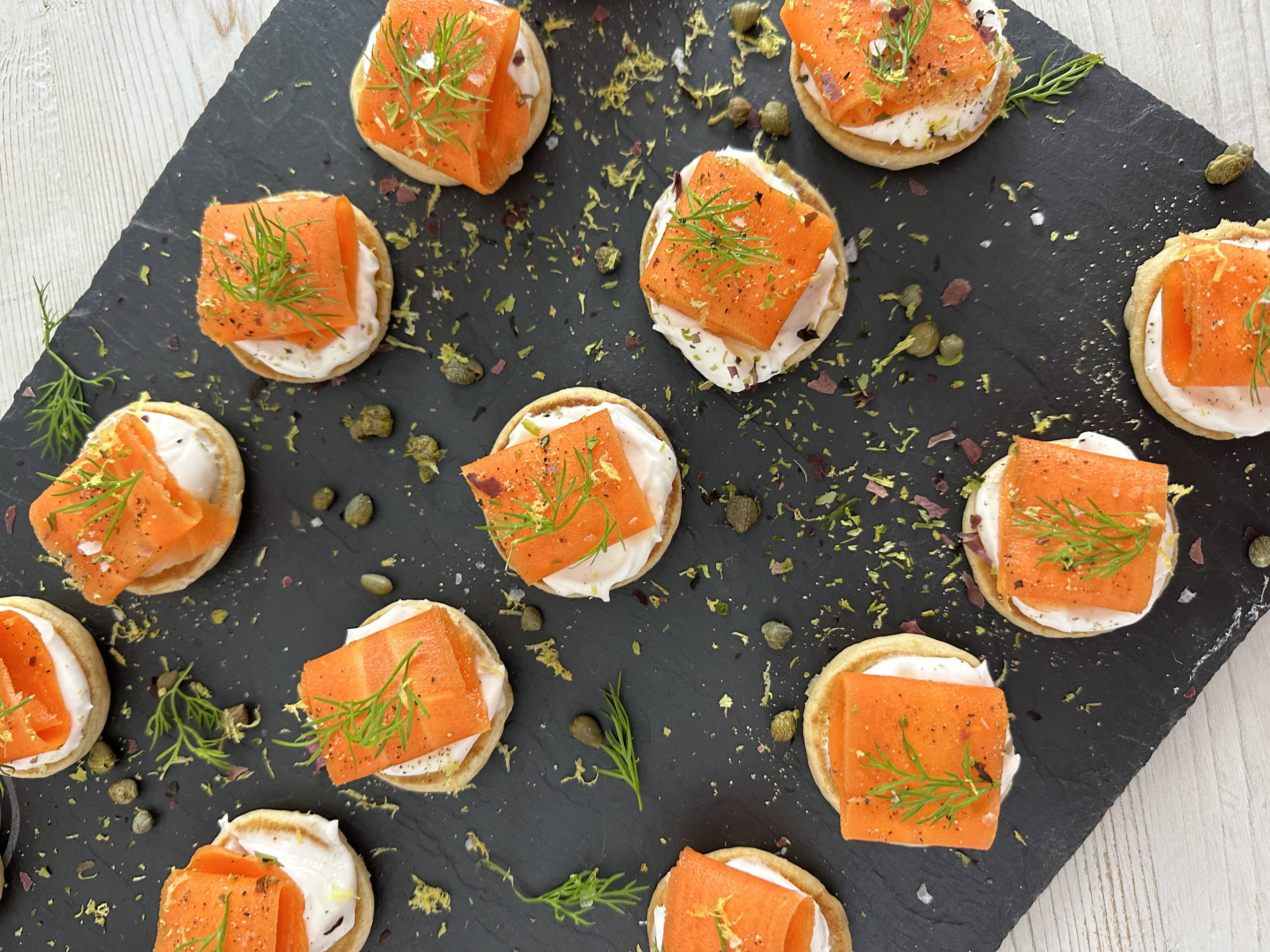 recipe image Smoked Carrot & Violife Creamy Blinis