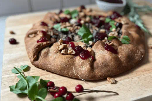 recipe image Festive Mushroom & Cranberry Galette