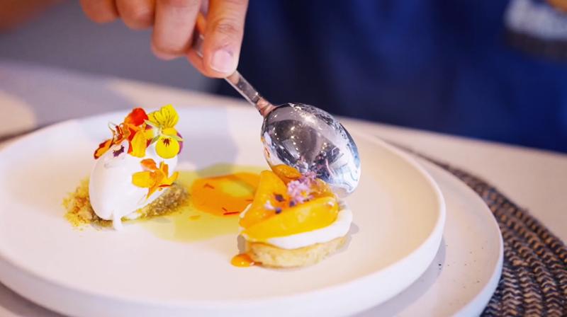 Elderflower Peach Dessert