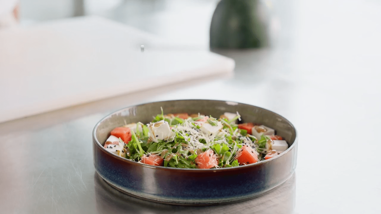 recipe image Watermelon Greek White Salad
