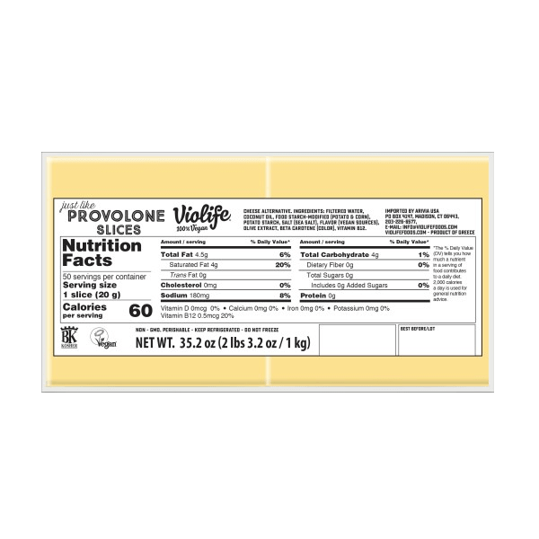 Violife Just Like Provolone Slices