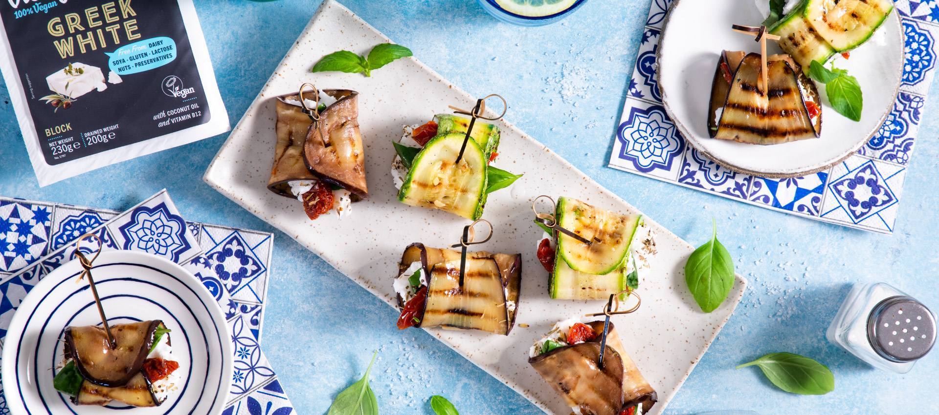 Eggplant and Zucchini Rolls