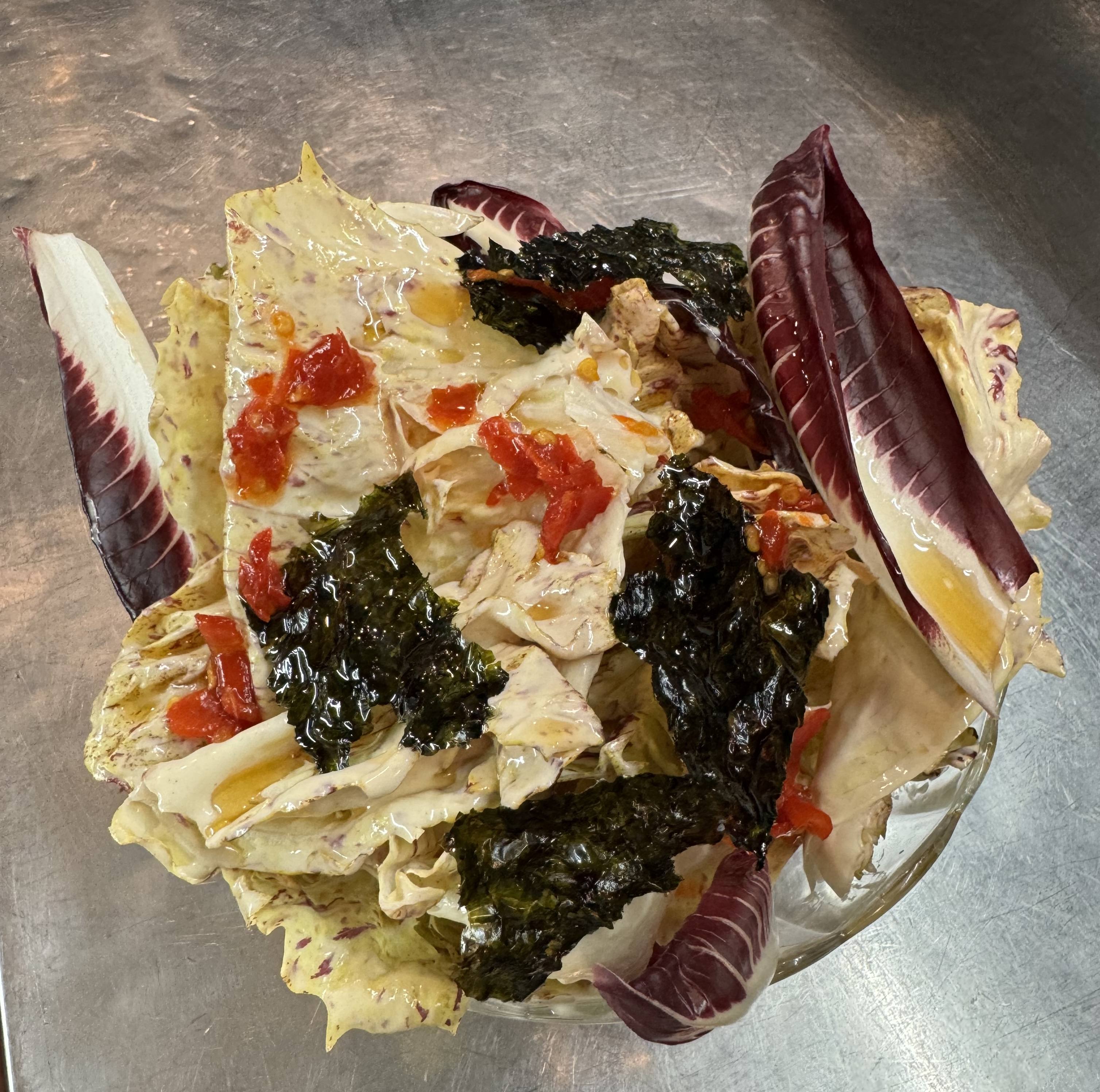 recipe image Winter Greens with Garlic and Sesame Cream