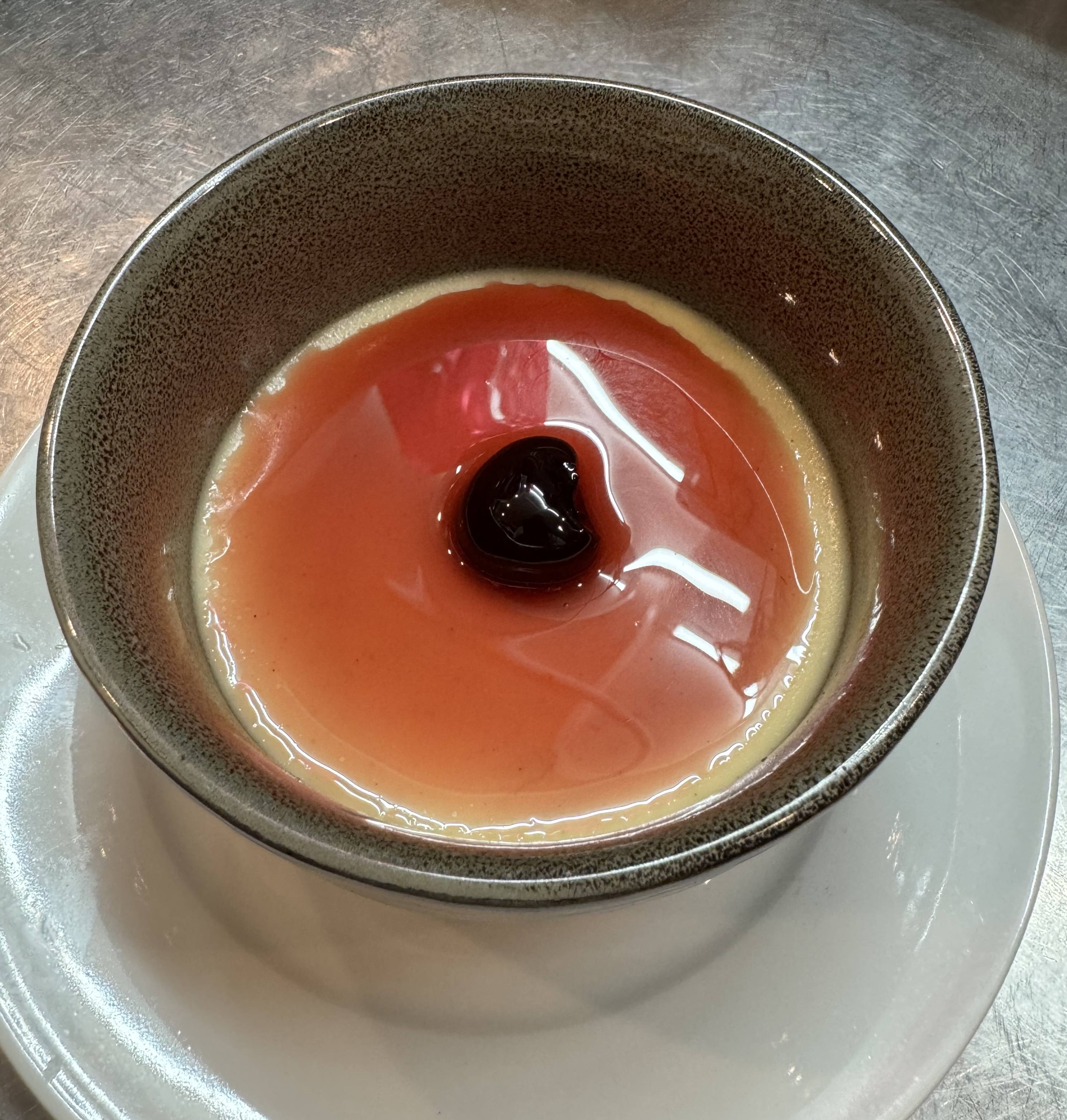 recipe image Silky Almond Cream with Luxardo Cherries