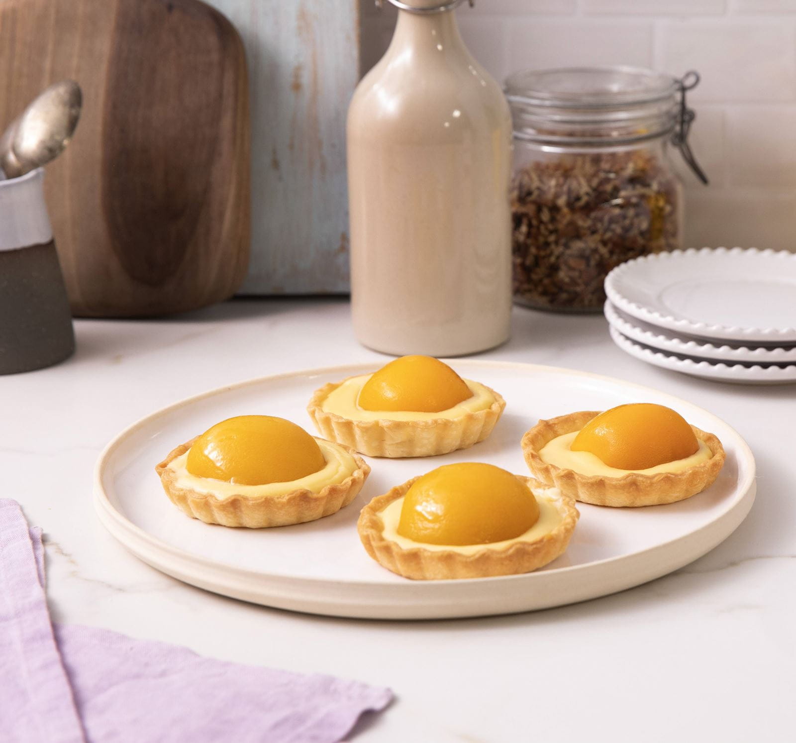 recipe image Peaches and Cream Tarts