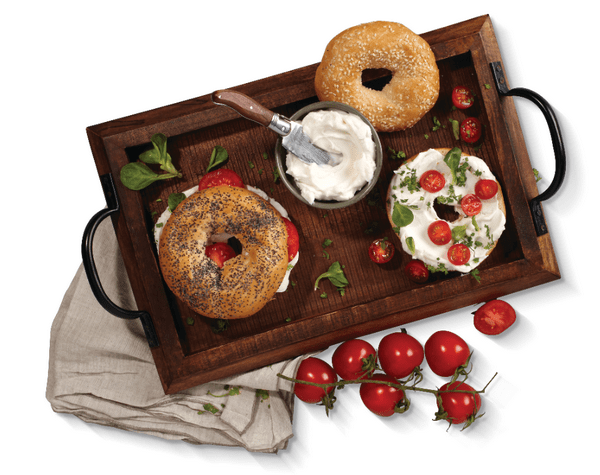 Violife 100% vegan cream cheese on a bagel