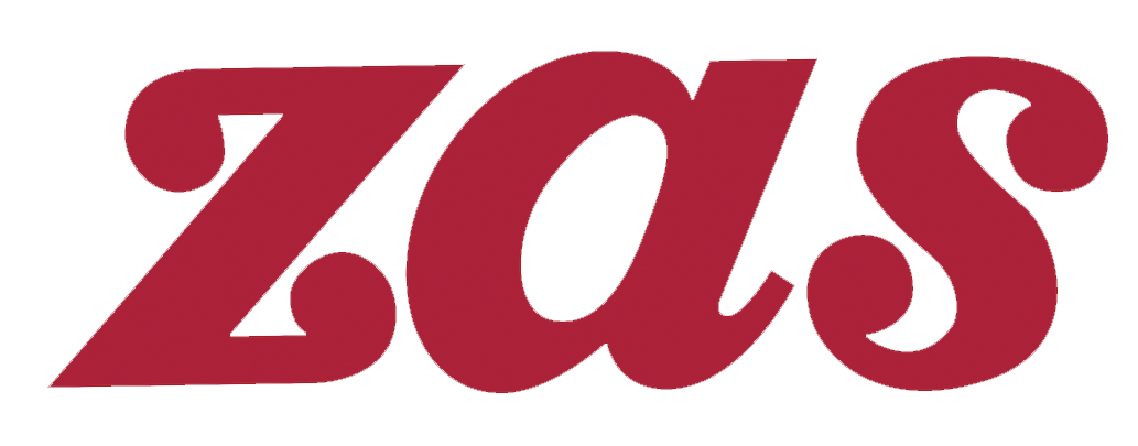 Logo de Zas. Margarina deliciosa y fácil de untar. Sin lactosa, sin gluten y sin aceite de palma.