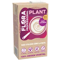 Flora Plant 15%. Alternativa a la nata 100% vegana y sin alérgenos. Alto rendimiento y estabilidad: no se corta al agregar ácidos.
