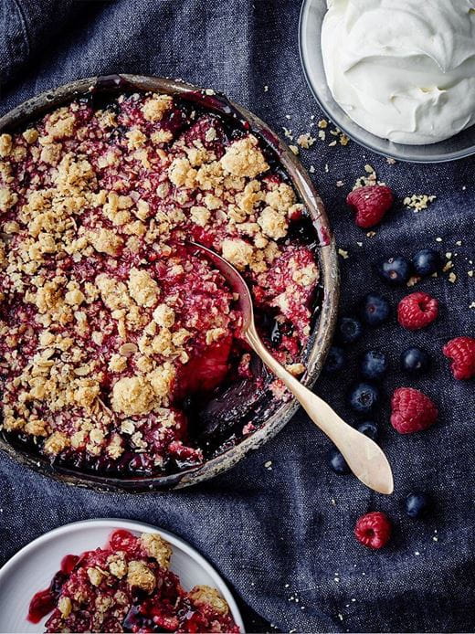recipe image Vadelma-mustikkapaistos