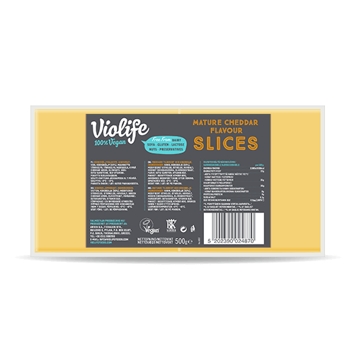 Violife Mature Cheddar Flavour Slices 8x500 g