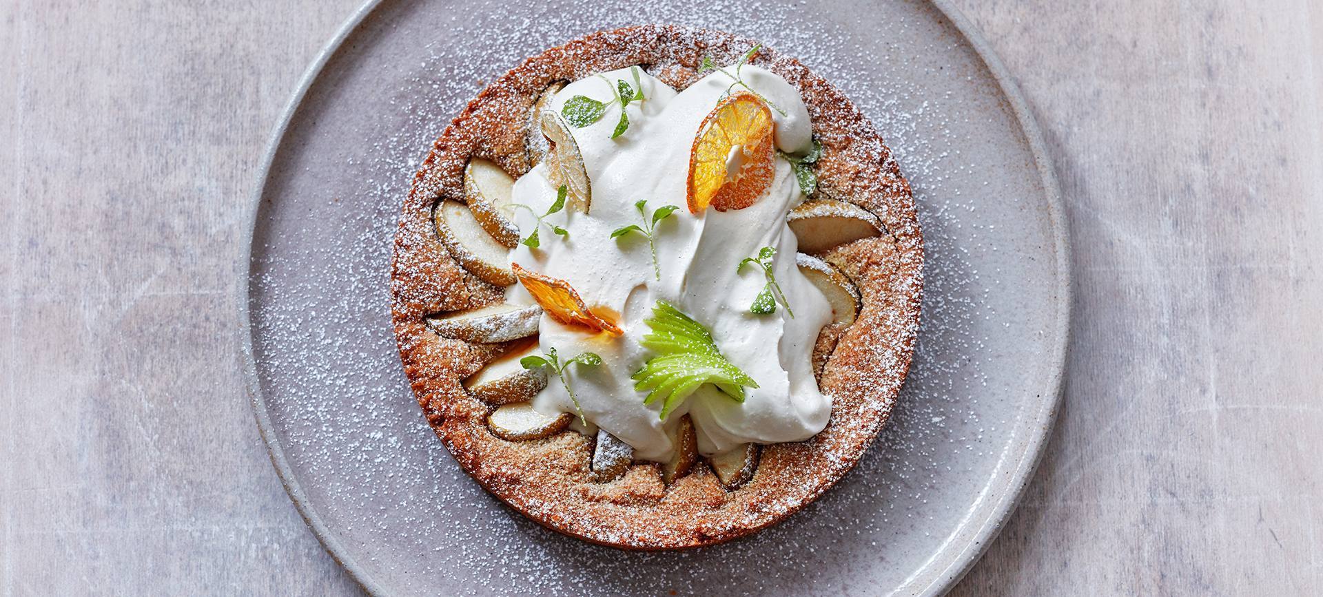 recipe image Tarte aux pommes crémeuse sans allergènes