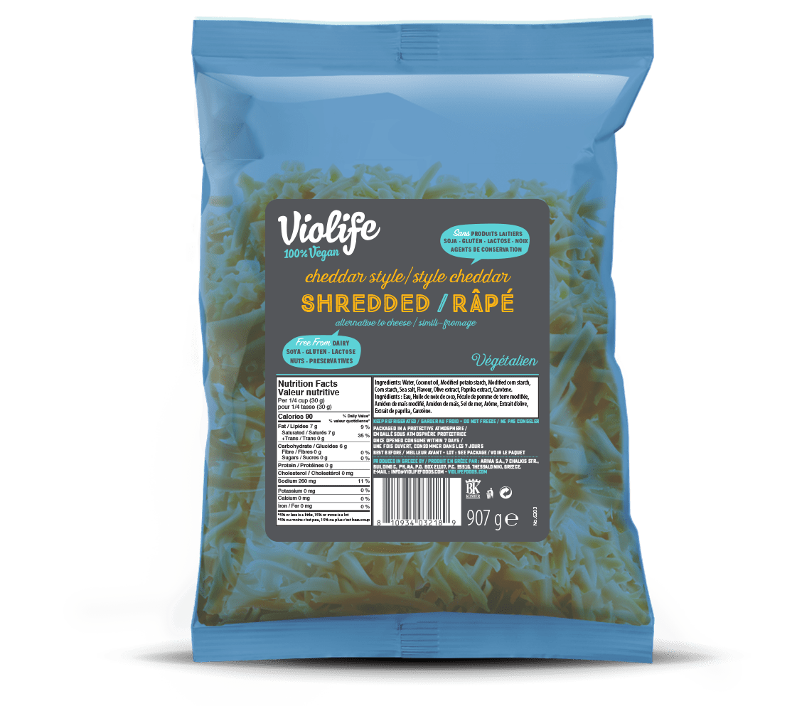 Product Page, Violife style Cheddar râpé 907g