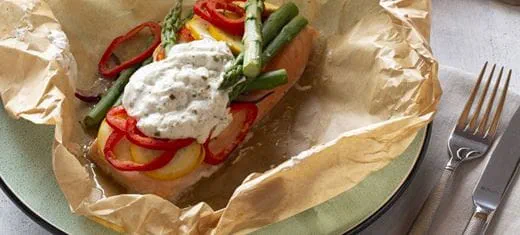 recipe image Saumon en papillote