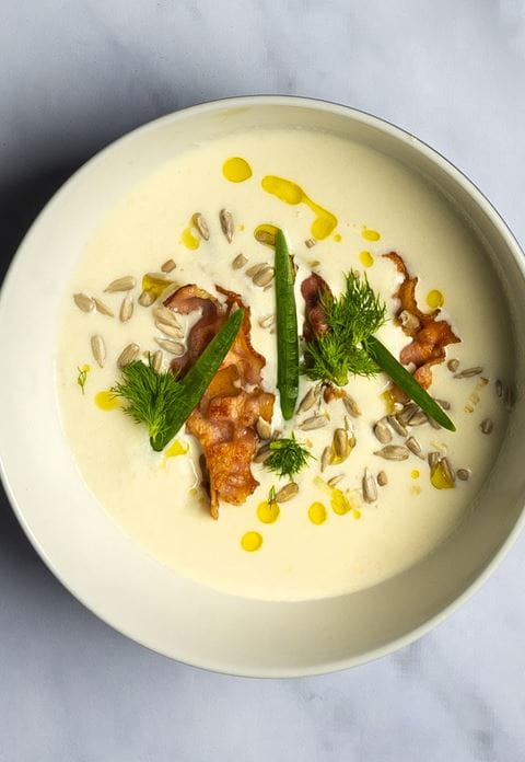 Keptos salierų šaknies sriuba