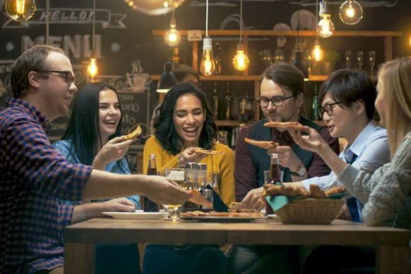 restoranas, žmonės, valgymas