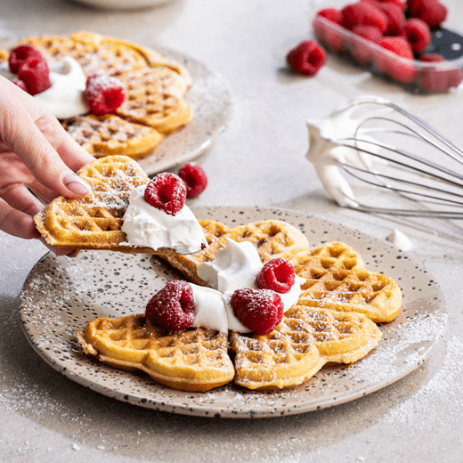 recipe image Gouden hartjeswafeltjes