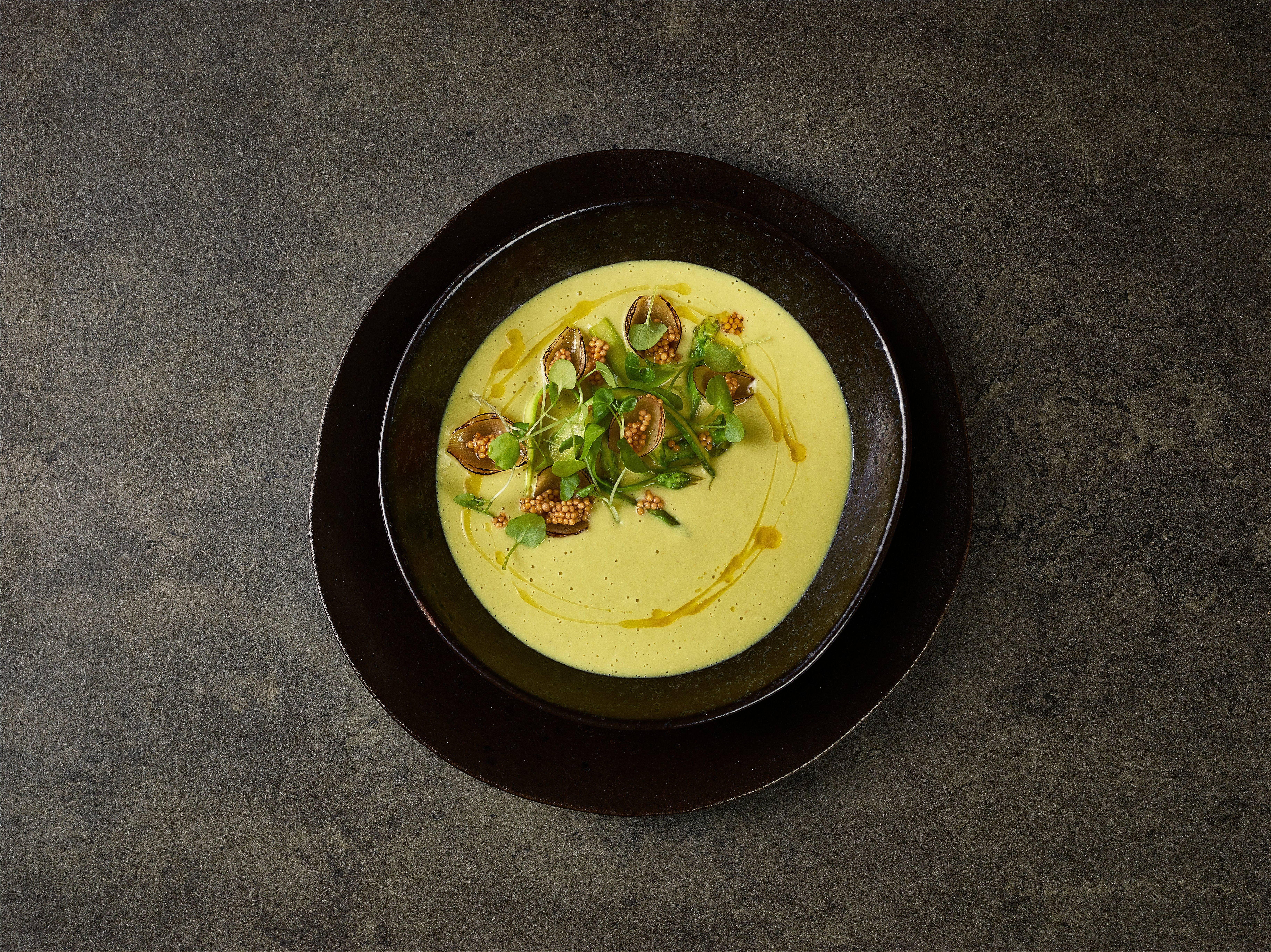 recipe image Romige asperge soep