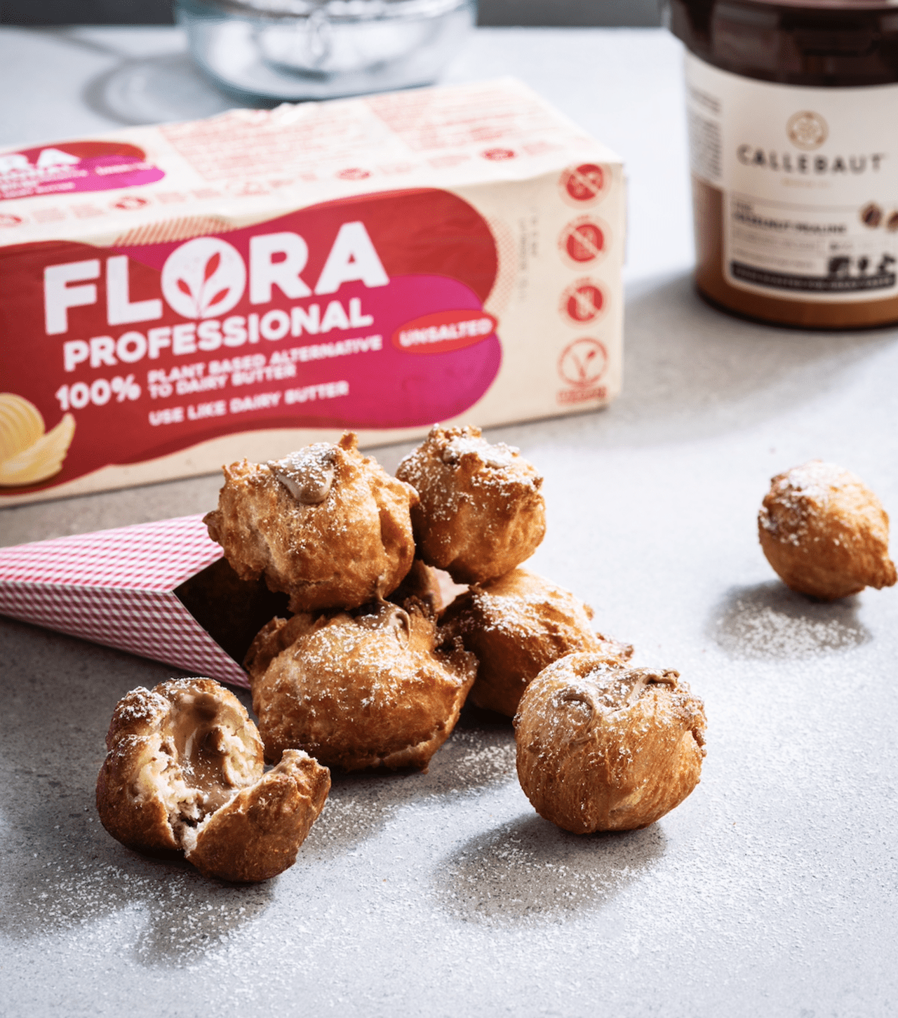 recipe image Vegan oliebollen met hazelnootvulling
