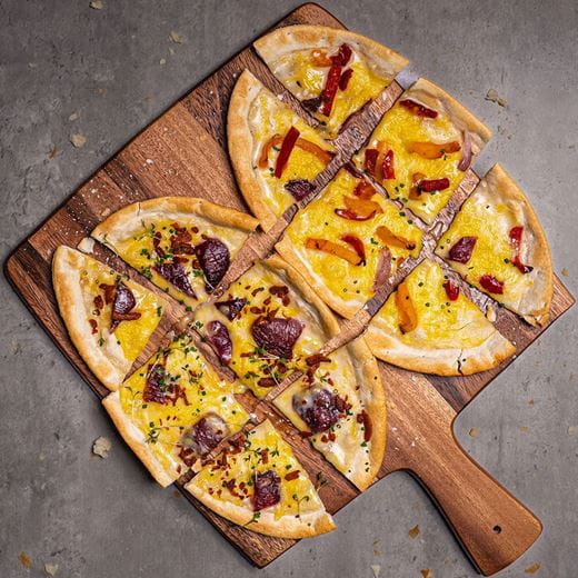 recipe image Feel Good Flammkuchen met gegrilde groenten