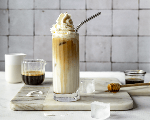 recipe image Iced kokos latte met Slagroom