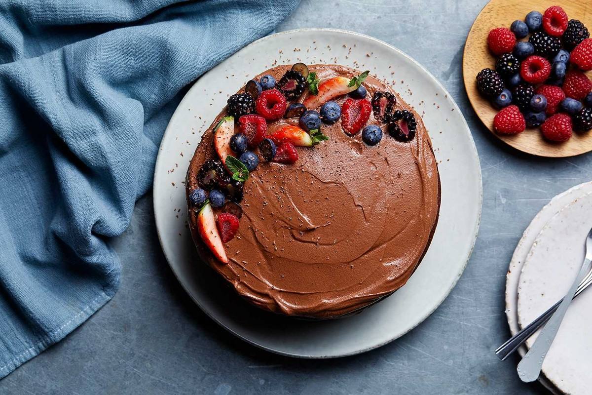 recipe image Chocoladetaart met rood fruit