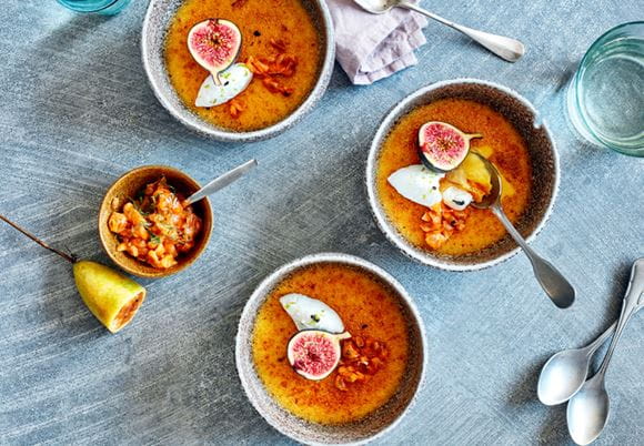 Crème brûlée z figami