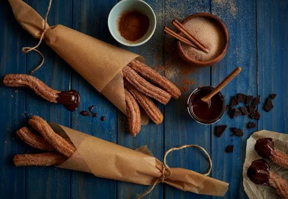 Churros z gorącą czekoladą