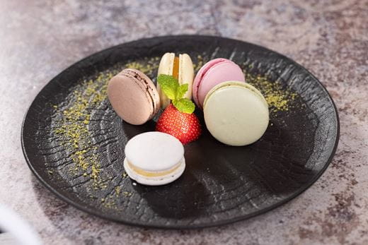 recipe image Roślinne makaroniki z kremem czekoladowym