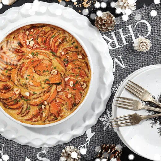 recipe image Zapiekanka ze słodkich ziemniaków z blokiem Violife