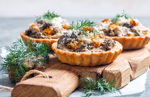 recipe image Bezglutenowa tarta grzybowa