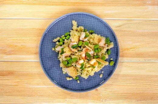 recipe image Risotto z krewetkami i bobem